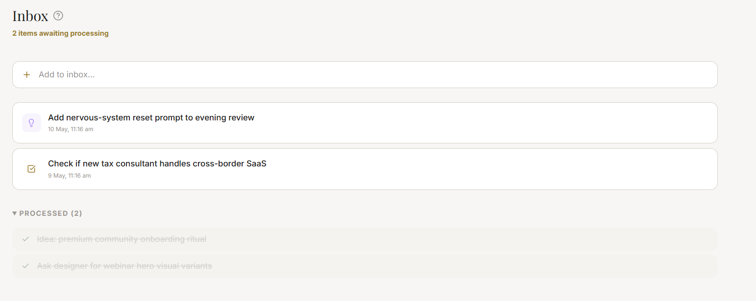 The Quick Capture Inbox