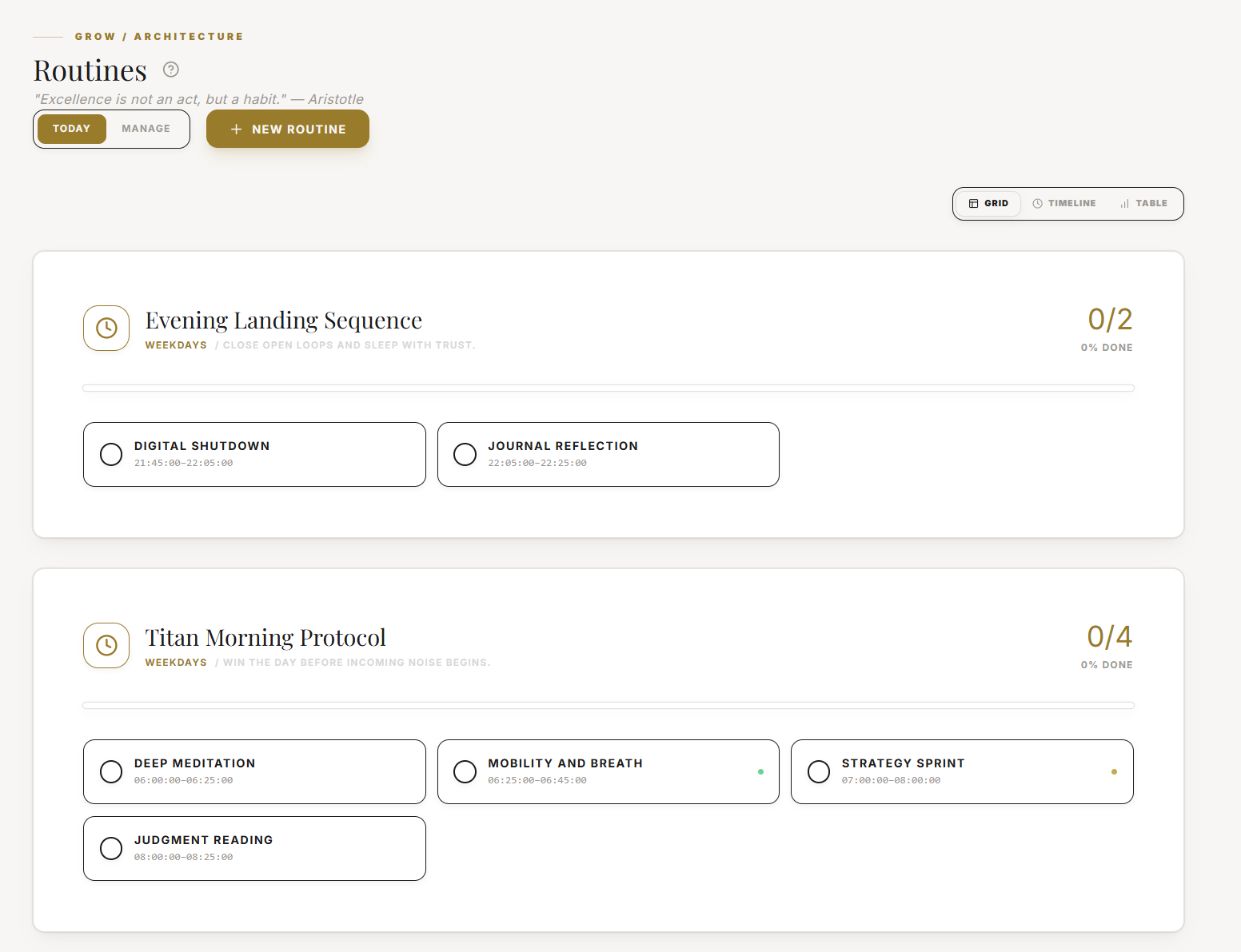 The Routines feature in JeevanAxis