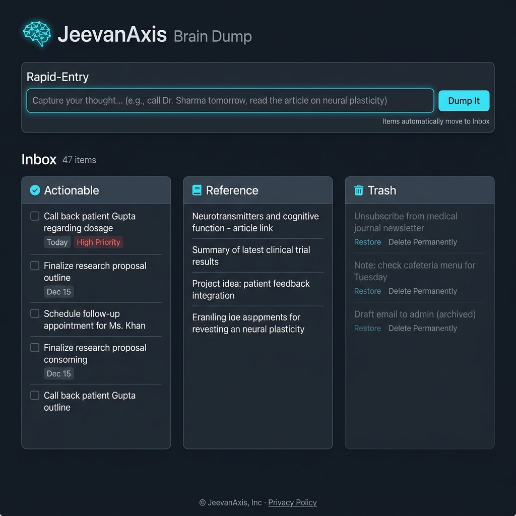 JeevanAxis Brain Dump