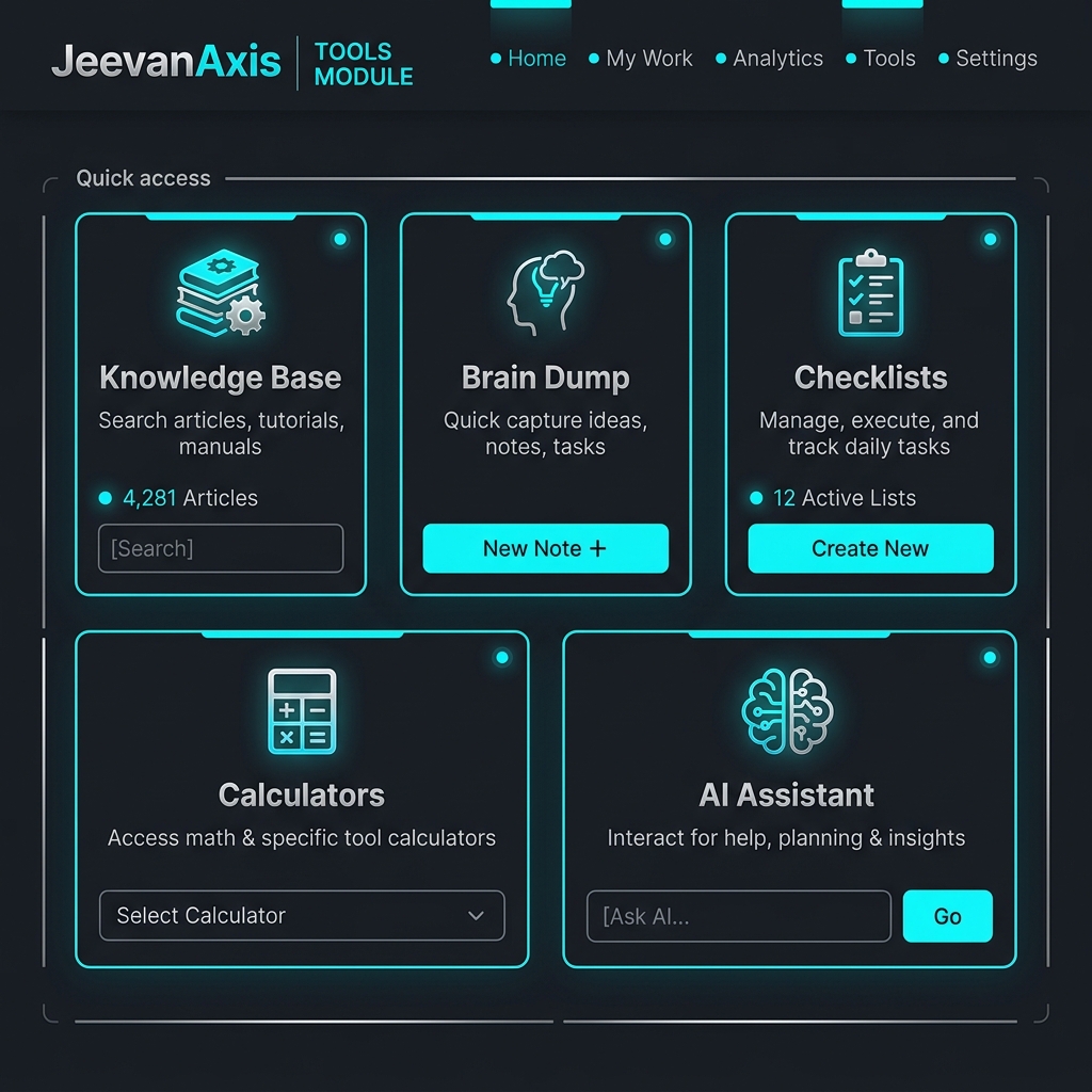 JeevanAxis Tools Module